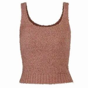 SKIMS Cozy Knit Tank in Rose Clay
